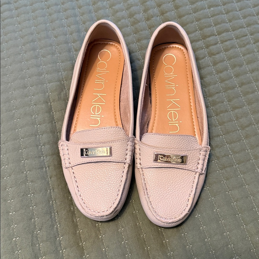 Calvin Klein Blush Leather Loafers